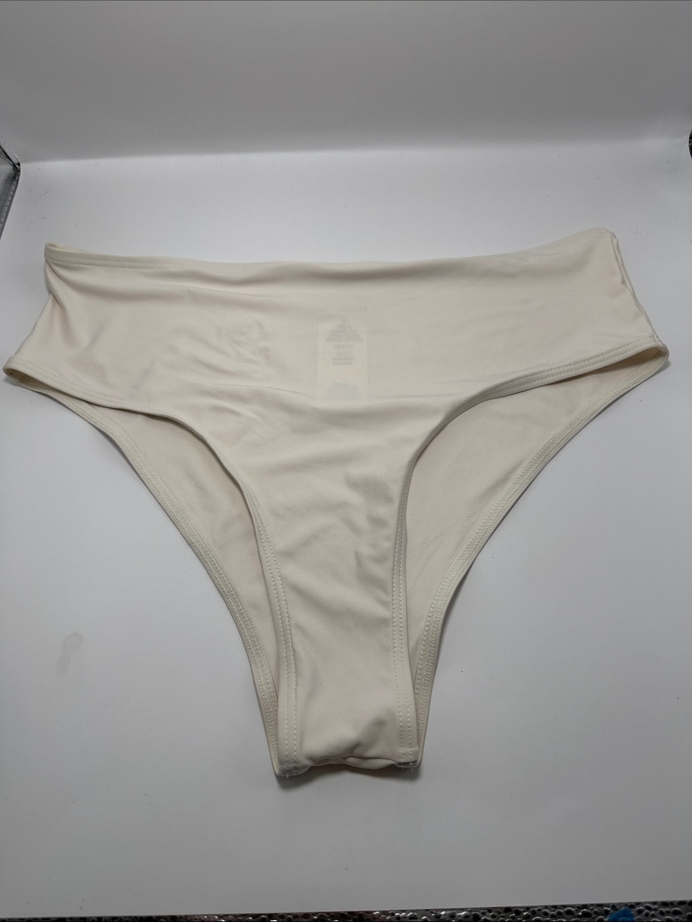 Agua Bendita Ivory Cream Bikini Bottom Size L Colombian Swimwear